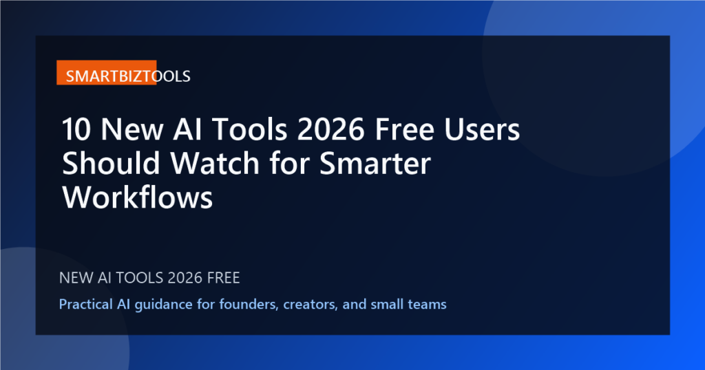 10 New AI Tools 2026 Free Users Should Watch for Smarter Workflows