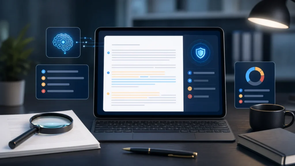 AI-generated SmartBizTools feature image for AI Content Detection Tools: A Business Checklist for Safer Publishing in 2026