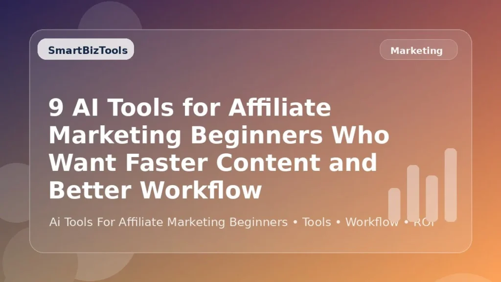 AI-generated SmartBizTools feature image for 9 AI Tools for Affiliate Marketing Beginners Who Want Faster Content and Better Workflow