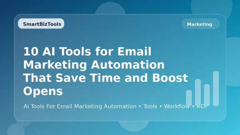 AI-generated SmartBizTools feature image for 10 AI Tools for Email Marketing Automation That Save Time and Boost Opens