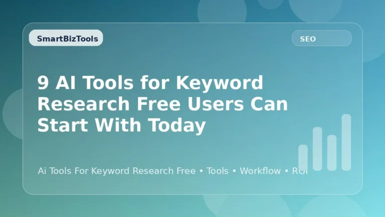 AI-generated SmartBizTools feature image for 9 AI Tools for Keyword Research Free Users Can Start with Today