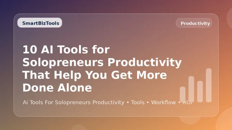 AI-generated SmartBizTools feature image for 10 AI Tools for Solopreneurs Productivity That Help You Get More Done Alone