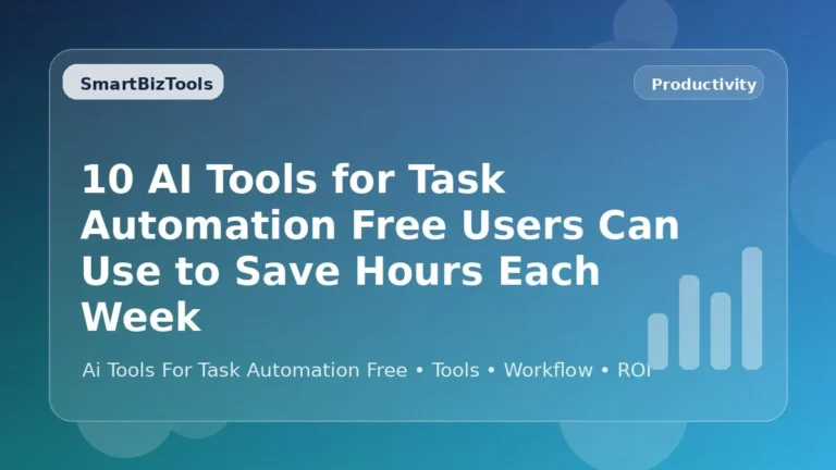 AI-generated SmartBizTools feature image for 10 AI Tools for Task Automation Free Users Can Use to Save Hours Each Week