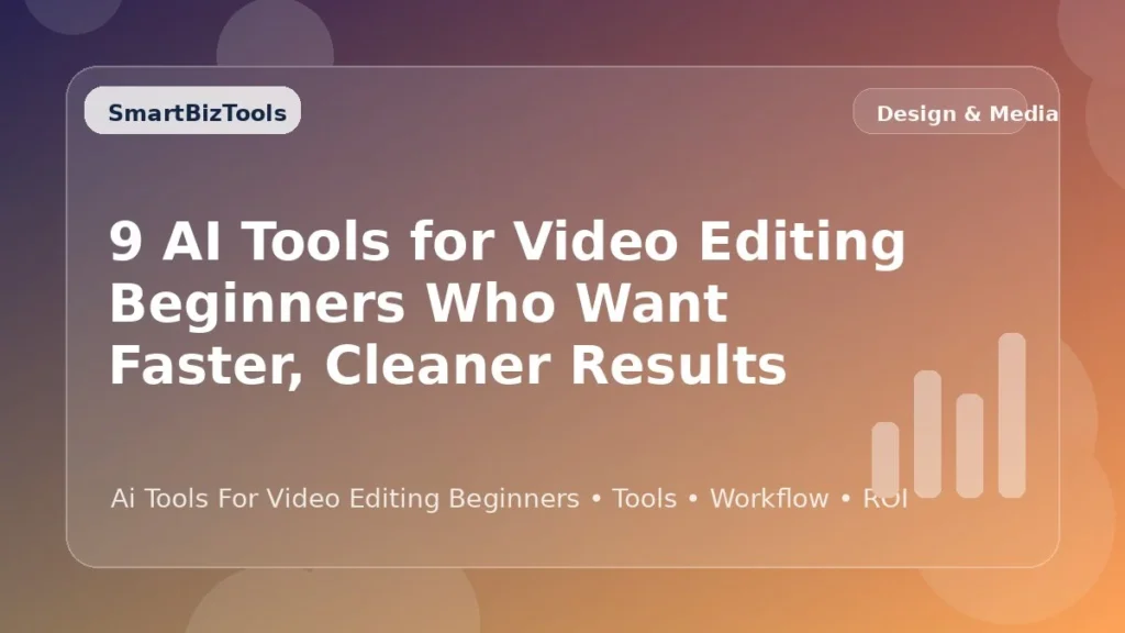 AI-generated SmartBizTools feature image for 9 AI Tools for Video Editing Beginners Who Want Faster, Cleaner Results