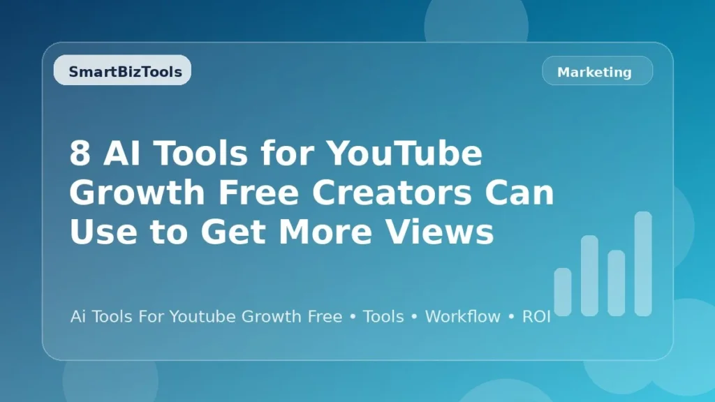 AI-generated SmartBizTools feature image for 8 AI Tools for YouTube Growth Free Creators Can Use to Get More Views