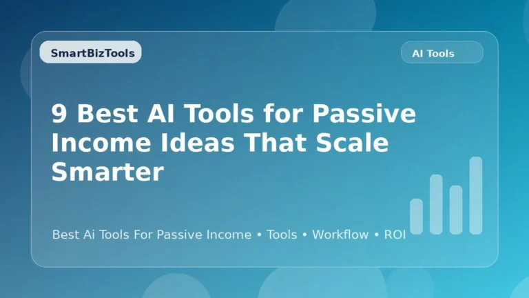 AI-generated SmartBizTools feature image for 9 Best AI Tools for Passive Income Ideas That Scale Smarter