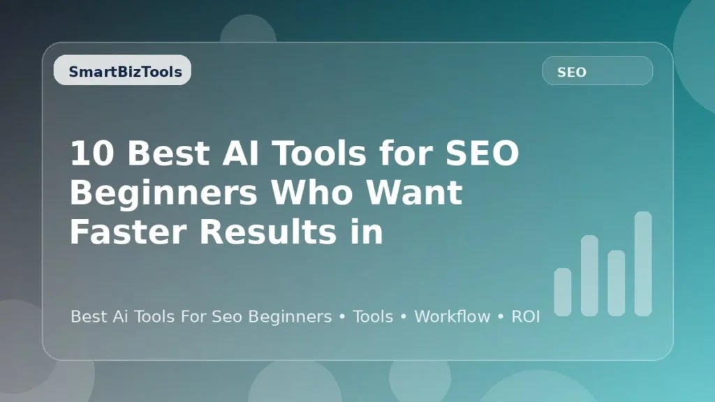 AI-generated SmartBizTools feature image for 10 Best AI Tools for SEO Beginners Who Want Faster Results in 2026