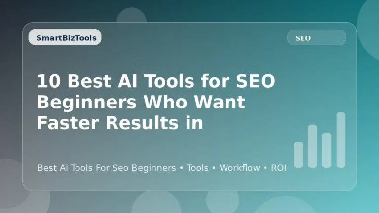 AI-generated SmartBizTools feature image for 10 Best AI Tools for SEO Beginners Who Want Faster Results in 2026