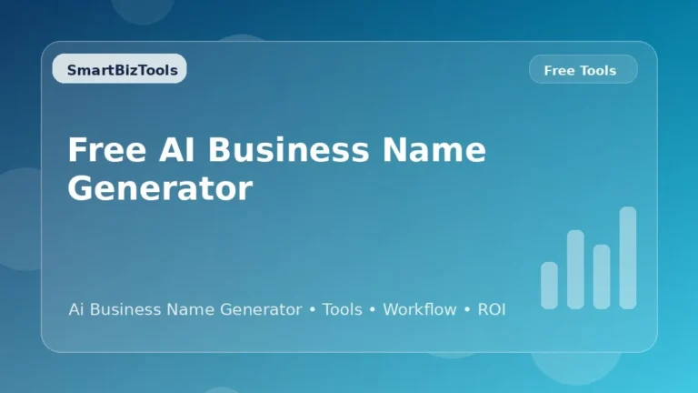 AI-generated SmartBizTools feature image for Free AI Business Name Generator: How to Create Better Brand Name Ideas