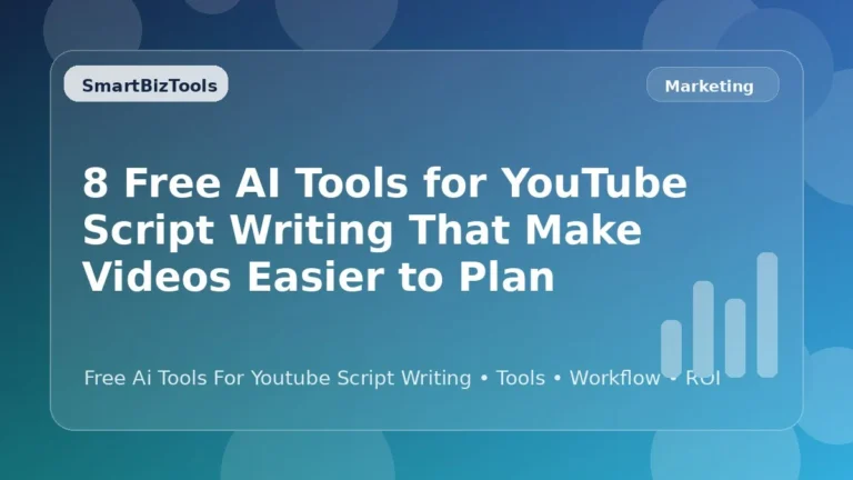 AI-generated SmartBizTools feature image for 8 Free AI Tools for YouTube Script Writing That Make Videos Easier to Plan