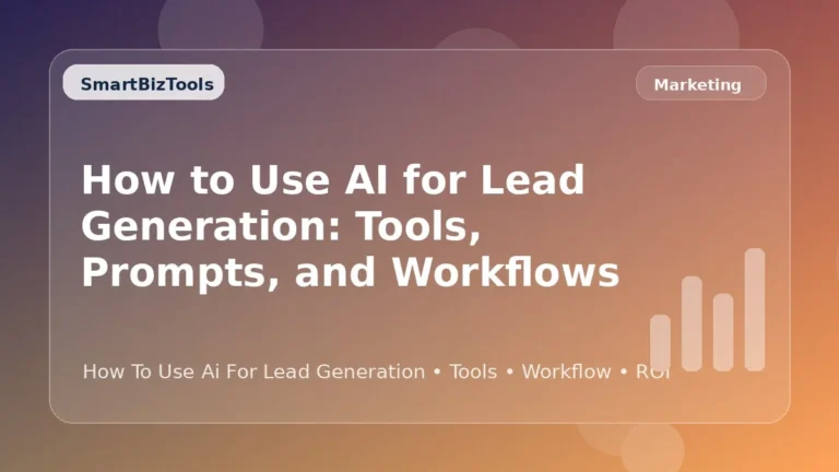 AI-generated SmartBizTools feature image for How to Use AI for Lead Generation: Tools, Prompts, and Workflows