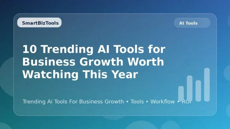 AI-generated SmartBizTools feature image for 10 Trending AI Tools for Business Growth Worth Watching This Year