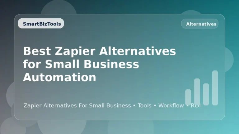 AI-generated SmartBizTools feature image for Best Zapier Alternatives for Small Business Automation