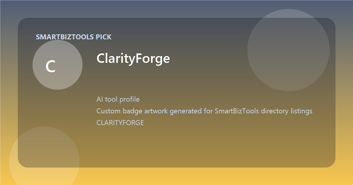 ClarityForge logo-style badge