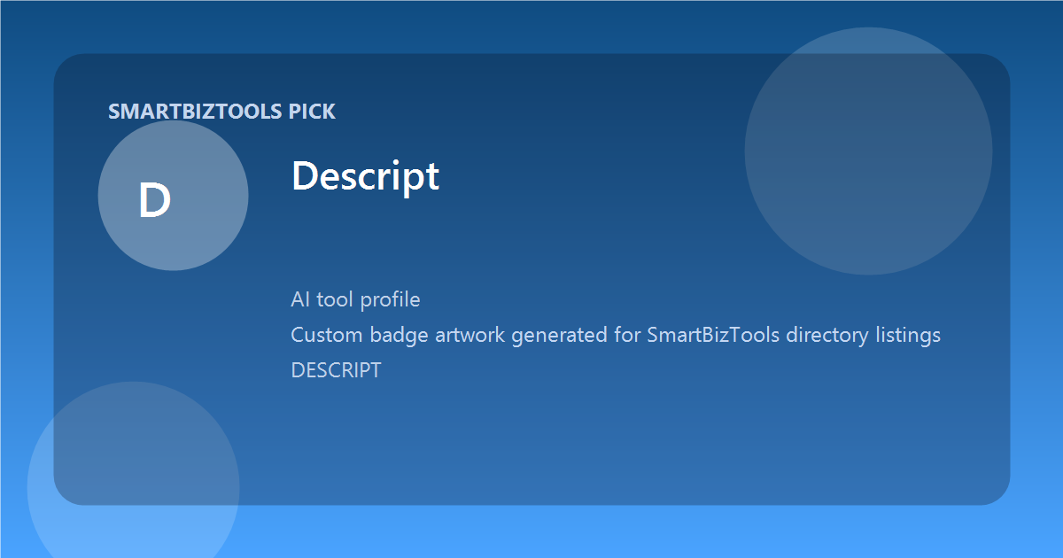 Descript logo-style badge