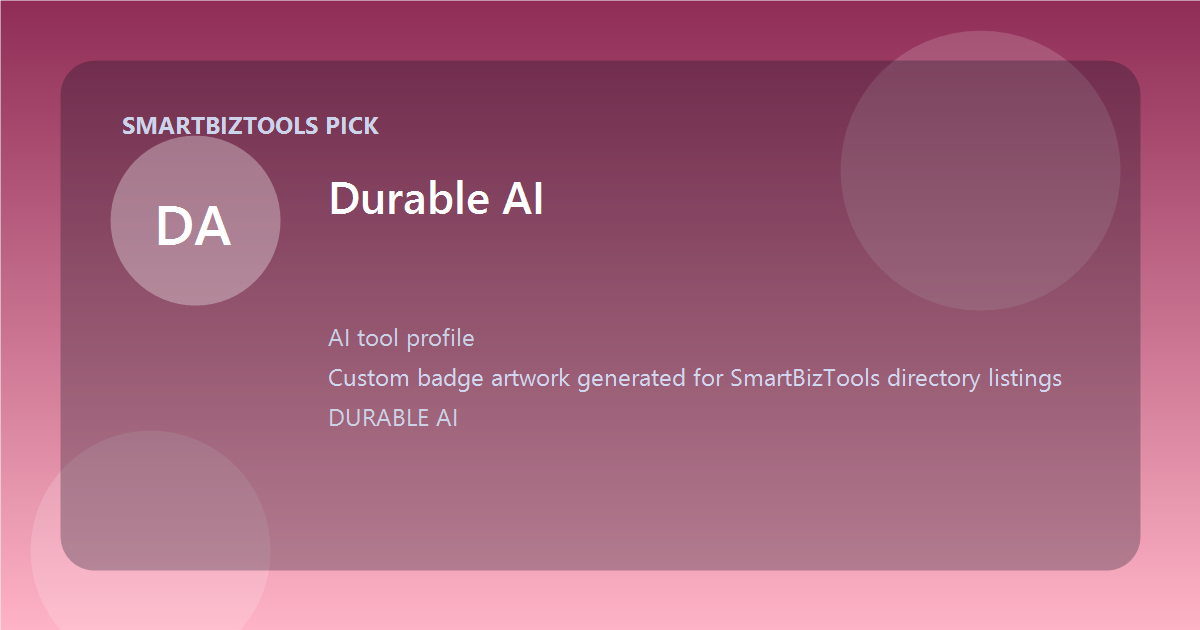 Durable AI logo-style badge