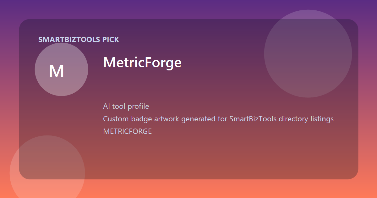MetricForge logo-style badge