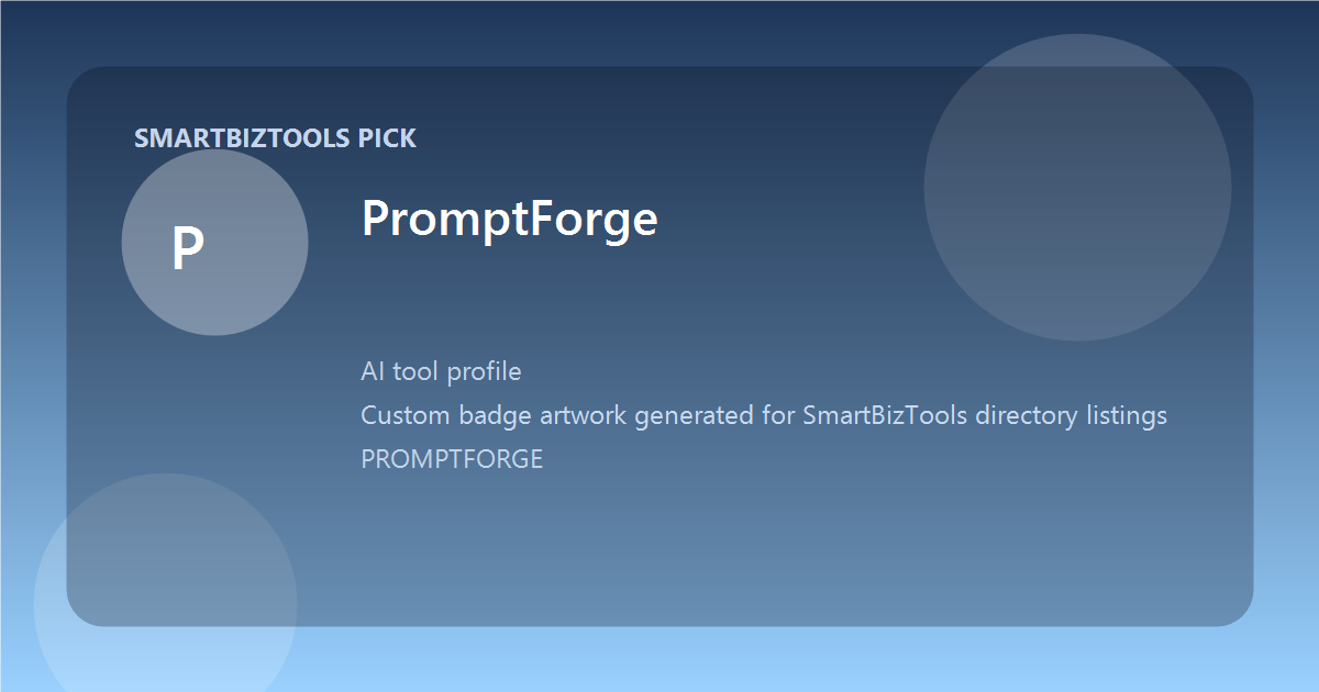 PromptForge logo-style badge