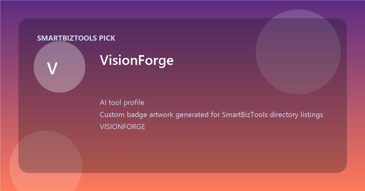 VisionForge logo-style badge